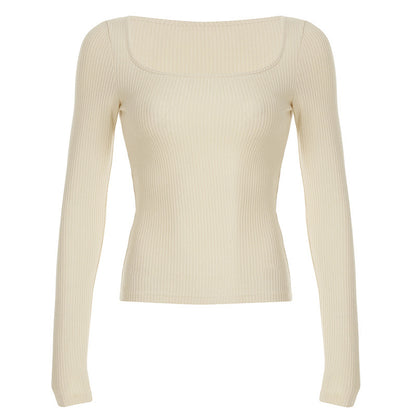 paxton square neck ribbed long-sleeve