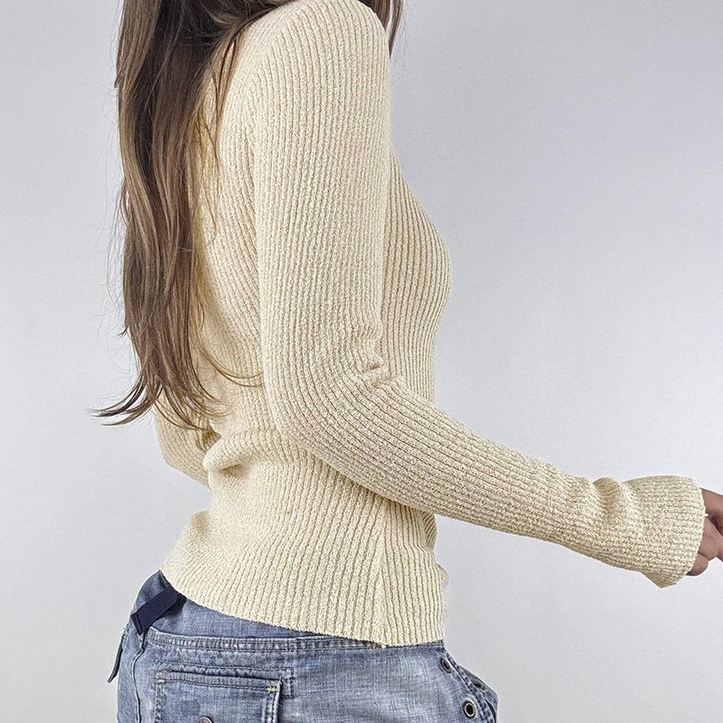 paxton square neck ribbed long-sleeve